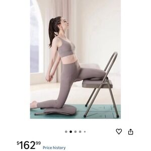 Yoga Auxiliary Foldable Chair with Lumbar Back Support Balance Handst...